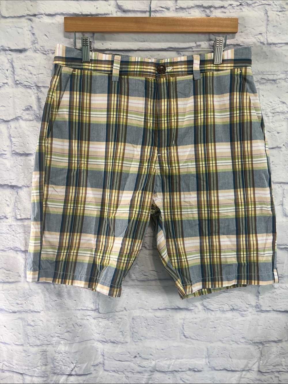 Vineyard Vines Madras Bermuda Shorts NWT Moonshine Plaid Size 31 Preppy Golf